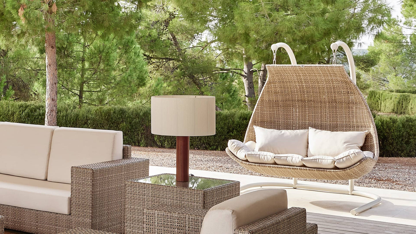 PALOMA IVORY NATURAL WOVEN DOUBLE HANGING CHAIR