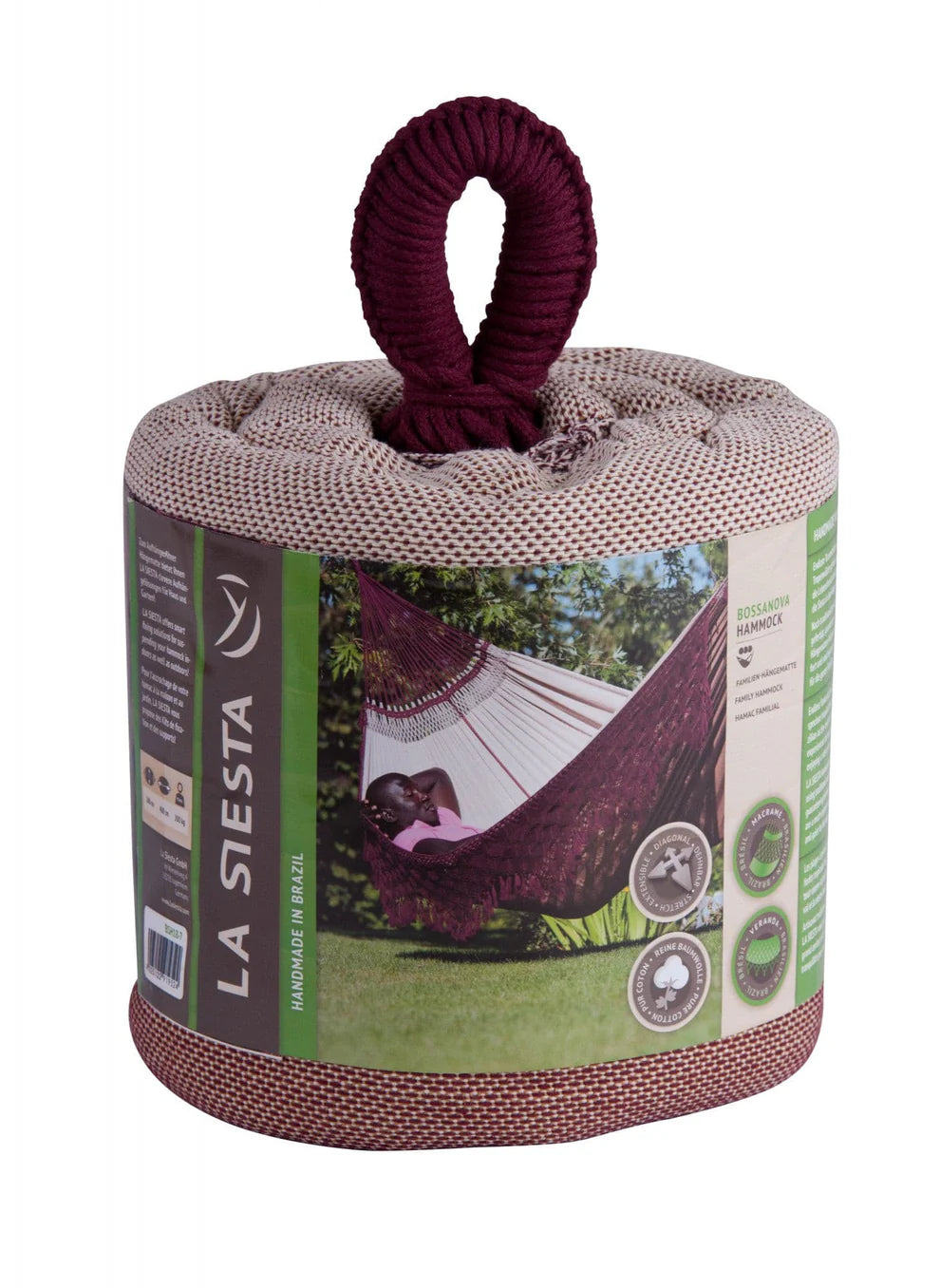 Bossanova Bordeaux Luxury Organic Cotton Kingsize Hammock