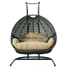 Load image into Gallery viewer, Modern Charcoal Wicker - Modular Double Hanging Chair - HangingComfort