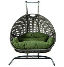 Load image into Gallery viewer, Modern Charcoal Wicker - Modular Double Hanging Chair - HangingComfort