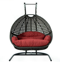 Load image into Gallery viewer, Modern Charcoal Wicker - Modular Double Hanging Chair - HangingComfort