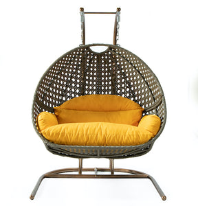Modern Green Wicker - Modular Double Hanging Chair - HangingComfort