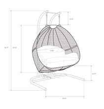 Load image into Gallery viewer, Modern Green Wicker - Modular Double Hanging Chair - HangingComfort