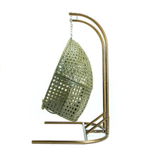 Load image into Gallery viewer, Modern Green Wicker - Modular Double Hanging Chair - HangingComfort