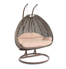 Load image into Gallery viewer, Modern Beige Wicker - Double Hanging Chair - HangingComfort