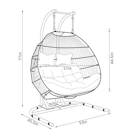 Foldable Double Hanging Chair - HangingComfort