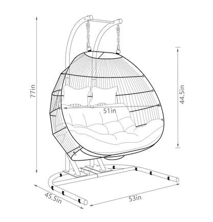 Foldable Double Hanging Chair - HangingComfort