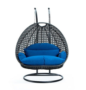 Modern Charcoal Wicker - Double Hanging Chair - HangingComfort
