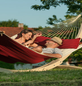 Alabama Red Pepper - Quilted Kingsize Spreader Bar Hammock - HangingComfort
