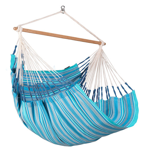 Habana - Azure - Organic Cotton Hammock Chair - HangingComfort