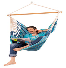 Load image into Gallery viewer, Habana - Azure - Organic Cotton Hammock Chair - HangingComfort
