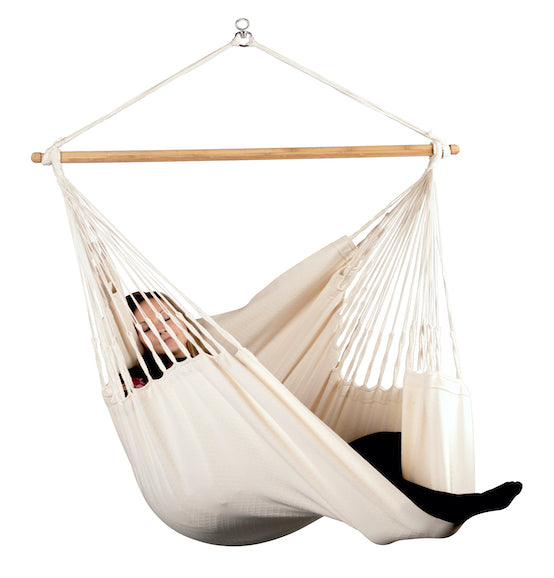 Habana - Latte - Organic Cotton Hammock Chair - HangingComfort