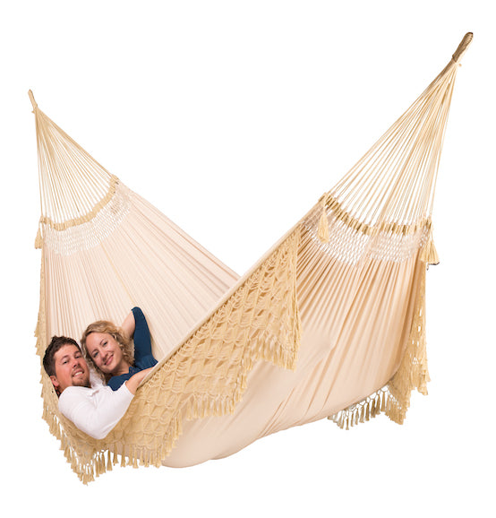 Bossanova - Champagne - Luxury Organic Cotton Kingsize Hammock - HangingComfort