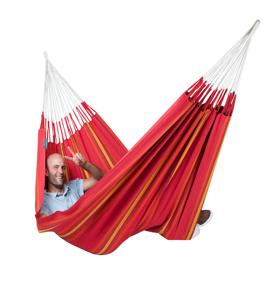 Currambera - Cherry - Organic Cotton Double Hammock - HangingComfort