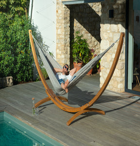 Brisa - Almond - Weather Resistant Double Hammock - HangingComfort