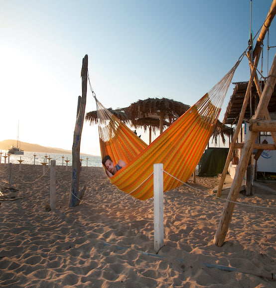Carolina - Citrus - Organic Cotton Double Hammock - HangingComfort