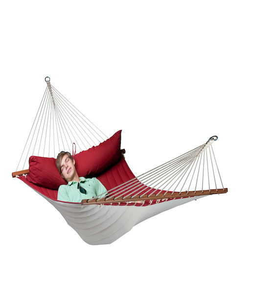 Alabama Red Pepper - Quilted Kingsize Spreader Bar Hammock - HangingComfort