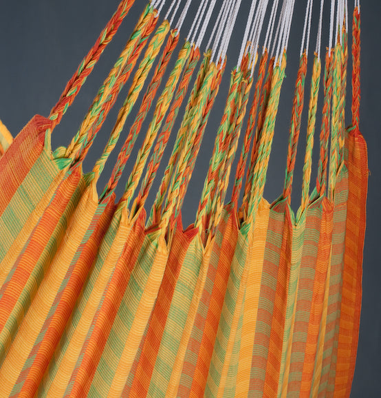 Carolina - Citrus - Organic Cotton Double Hammock - HangingComfort