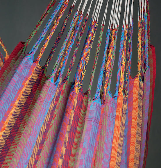 Carolina - Flowers - Organic Cotton Double Hammock - HangingComfort