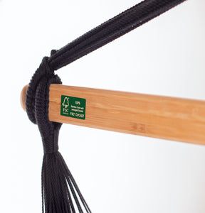 Habana - Onyx - Organic Cotton Hammock Chair - HangingComfort