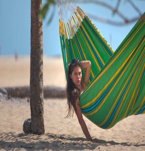 Currambera -Kiwi - Organic Cotton Double Hammock - HangingComfort