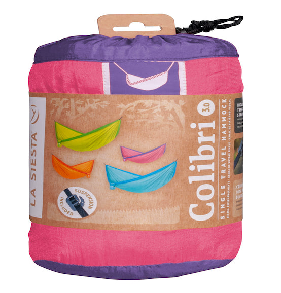 Colibri 3.0 - Pashionflower - Single Travel Hammock with Suspension - HangingComfort