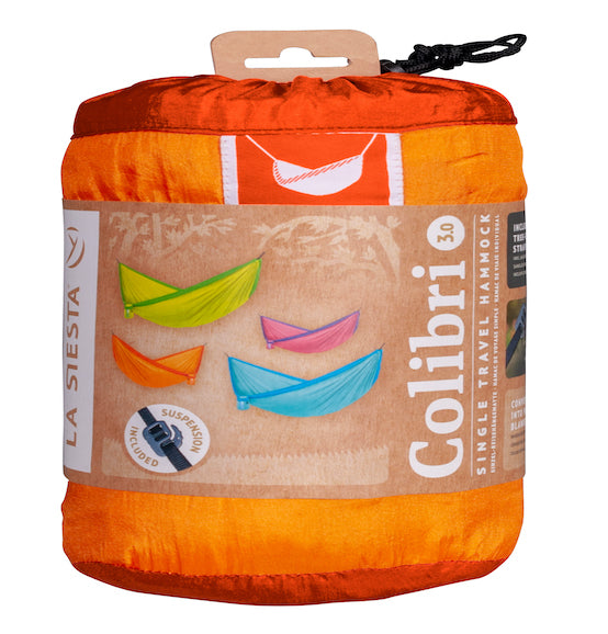 Colibri 3.0 - Sunrise - Single Travel Hammock with Suspension - HangingComfort