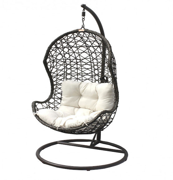 Panama Jack Accent Hanging Chair with Stand Hanging Comfort