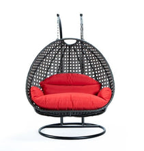 Load image into Gallery viewer, Modern Charcoal Wicker - Double Hanging Chair - HangingComfort