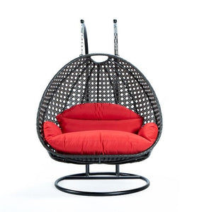 Modern Charcoal Wicker - Double Hanging Chair - HangingComfort